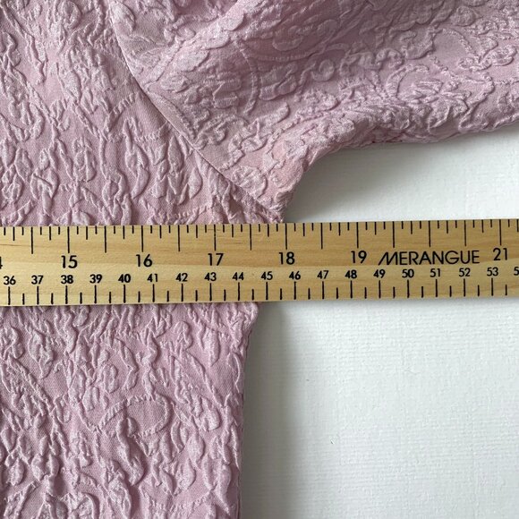 Vintage Sash Silk Floral Button Up Shirt Blouse Fairy Grandma Twee Academia Boho - Picture 10 of 11